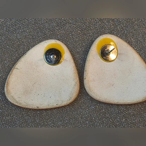 Unique And Whimsical Laurel Burch 90s Style Cat Or Kitty Kat Pierced Earrings - Picture 12 of 14